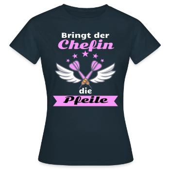Dartzubehör, Dartautomat, Dartscheibe elektronisch - Frauen T-Shirt - Navy - Vorne - AI Model Female 172 dark (172cm)