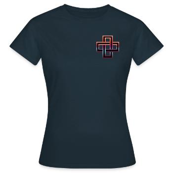 noeud Solomon - T-shirt Femme - marine - Devant - AI Model Female 172 dark (172cm)