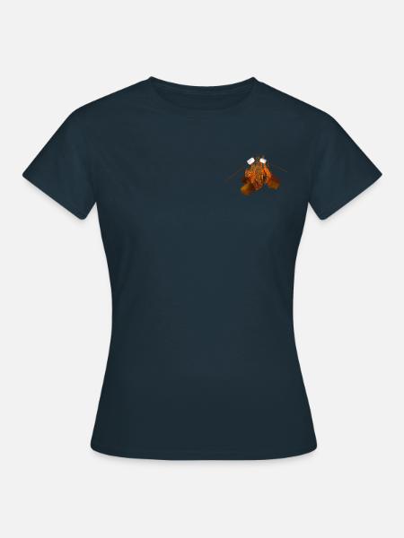 Lagerfeuer mit Marshmallows - Frauen T-Shirt - Navy