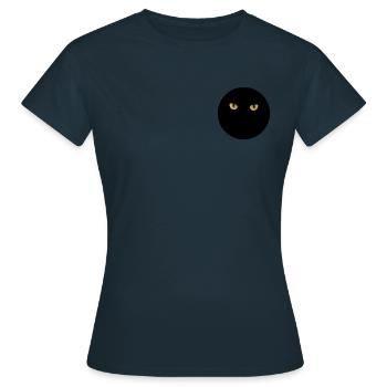 Cat's eyes in the dark - Women's T-Shirt - navy - Front - AI Model Female 172 dark (172cm)