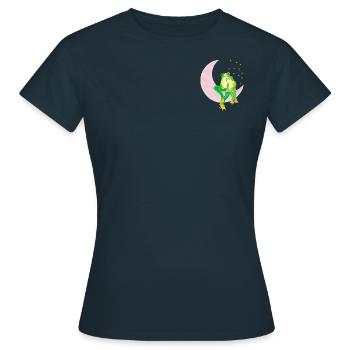Liebende Fröschen - Frauen T-Shirt - Navy - Vorne - AI Model Female 172 dark (172cm)