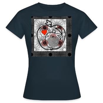 Apple X - Boutique WoW - 2023 - T-shirt Femme - marine - Devant - AI Model Female 172 dark (172cm)