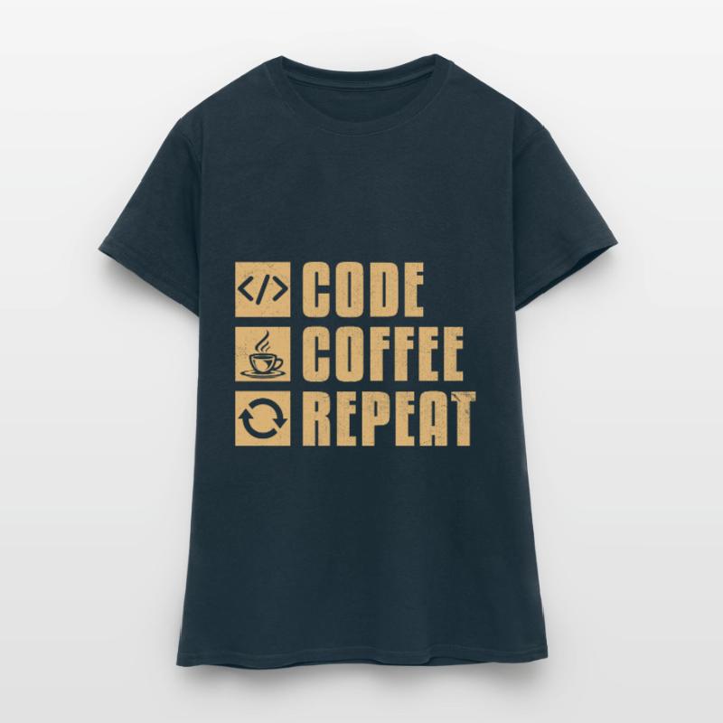 Kaffee-Codierung Programmierer Programmierer Entwickler Nerd Coff Frauen T-Shirt