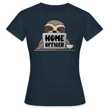 Homeofficer paresseux Ordinateur bureau à domicile - T-shirt Femme - marine - Devant - AI Model Female 172 dark (172cm)