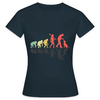 Evolution Labrador Retriever Retrievers de laboratoire - T-shirt Femme - marine - Devant - AI Model Female 172 dark (172cm)