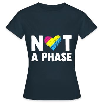 Not A Phase Gay Bisexual Pride Rainbow Lgbtq Diver - Frauen T-Shirt - Navy - Vorne - AI Model Female 172 dark (172cm)