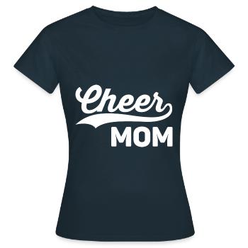 Cheer Mom The Only Thing I Flip Is My Wallet Gymna - Frauen T-Shirt - Navy - Vorne - AI Model Female 172 dark (172cm)