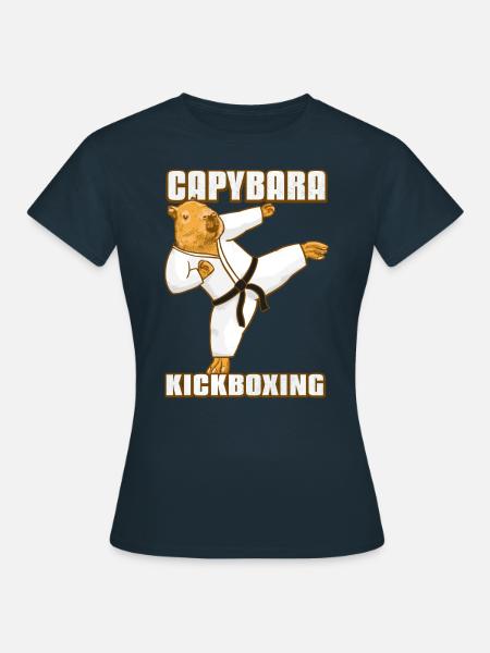 Kickboxing Capybara - Frauen T-Shirt - Navy