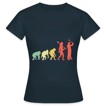 Evolution Axe Throwing Target Hatchet Thrower - T-shirt Femme - marine - Devant - AI Model Female 172 dark (172cm)