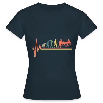Ping-pong Evolution Ping-pong ping-pong - T-shirt Femme - marine - Devant - AI Model Female 172 dark (172cm)