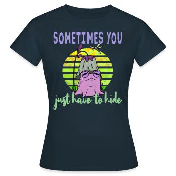 Dépression Dépression Grenouille - T-shirt Femme - marine - Devant - AI Model Female 172 dark (172cm)