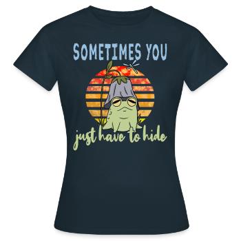Dépression Dépression Grenouille - T-shirt Femme - marine - Devant - AI Model Female 172 dark (172cm)