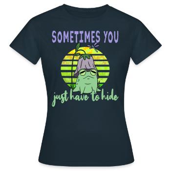 Dépression Dépression Grenouille - T-shirt Femme - marine - Devant - AI Model Female 172 dark (172cm)