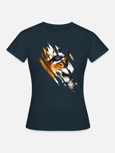 Tiger Eyes - Frauen T-Shirt - Navy