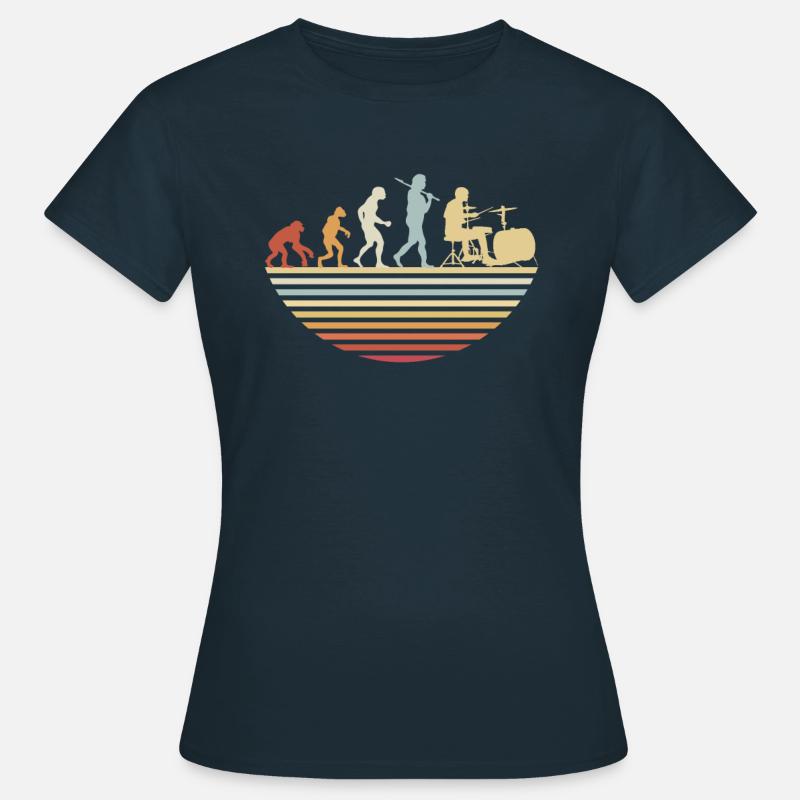 Drums Evolution - Frauen T-Shirt - Navy