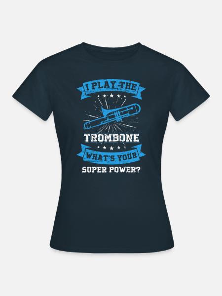 Trombone Superpower - Frauen T-Shirt - Navy