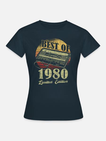 Best Of 1980 Bande de cassette rétro - T-shirt Femme - marine