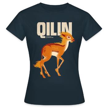 Phantastische Tierwesen 3 Qilin Einhorn - Frauen T-Shirt - Navy - Vorne - AI Model Female 172 dark (172cm)