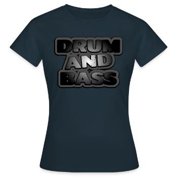 Drum and Bass DNB Dark Remix - T-shirt Femme - marine - Devant - AI Model Female 172 dark (172cm)