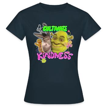 Shrek Design Cultivate Kindness - Women's T-Shirt - navy - Front - AI Model Female 172 dark (172cm)