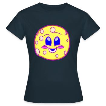 Lune laide Kawaii - T-shirt Femme - marine - Devant - AI Model Female 172 dark (172cm)