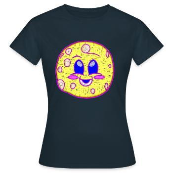 Lune laide Kawaii - T-shirt Femme - marine - Devant - AI Model Female 172 dark (172cm)