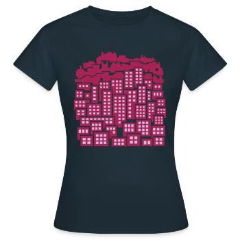 ville cité arrondissement - T-shirt Femme - marine - Devant - AI Model Female 172 dark (172cm)