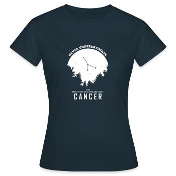 Krebs Sternzeichen Horoskop Geschenk - Frauen T-Shirt - Navy - Vorne - AI Model Female 172 dark (172cm)