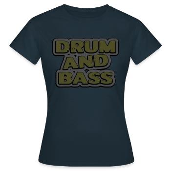 Drum and Bass Dark - T-shirt Femme - marine - Devant - AI Model Female 172 dark (172cm)