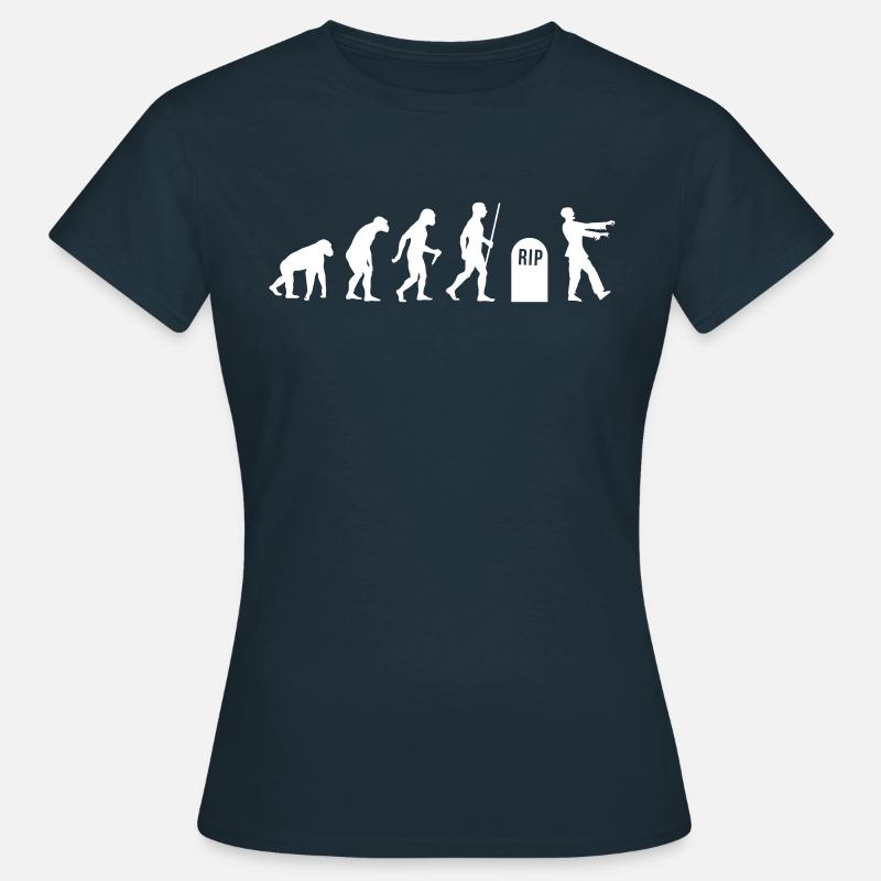 Zombie Evolution Zombi - Women's T-Shirt - navy