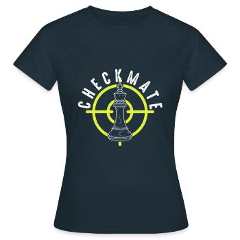 Checkmate Chess Chess - Women's T-Shirt - navy - Front - AI Model Female 172 dark (172cm)