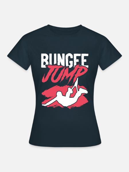 Bungee-jumping Sprung - Frauen T-Shirt - Navy
