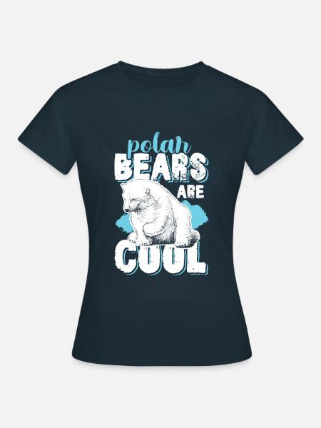 winter Polar Bär Eisbär - Frauen T-Shirt - Navy
