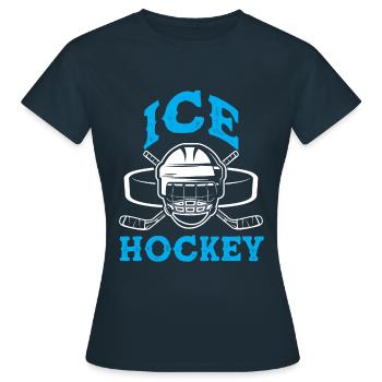 hockey sur glace ice hockey - T-shirt Femme - marine - Devant - AI Model Female 172 dark (172cm)