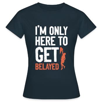 felsklettern klettern - Frauen T-Shirt - Navy - Vorne - AI Model Female 172 dark (172cm)