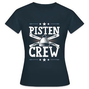 Pisten Crew - Frauen T-Shirt - Navy - Vorne - AI Model Female 172 dark (172cm)