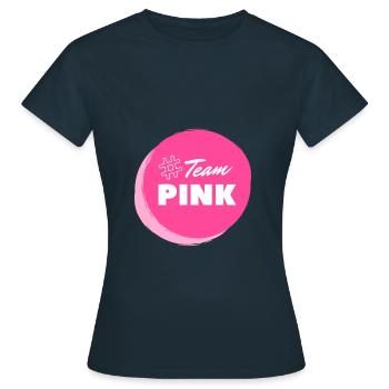 Team Pink Breast Cancer lutte contre le cancer en boucle - T-shirt Femme - marine - Devant - AI Model Female 172 dark (172cm)