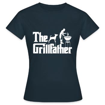 Père Grillfather Barbecue Papa Grill saison Viande - T-shirt Femme - marine - Devant - AI Model Female 172 dark (172cm)