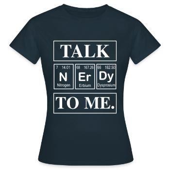 PARLER NERDY À MOI - T-shirt Femme - marine - Devant - AI Model Female 172 dark (172cm)