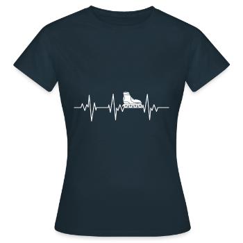 Patinage Inline Patinage Patinage Passe-temps Loisir Patinage - T-shirt Femme - marine - Devant - AI Model Female 172 dark (172cm)