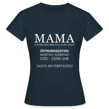 Mama Kostenloser Service in allen Fällen Spruch - Frauen T-Shirt - Navy - Vorne - AI Model Female 172 dark (172cm)