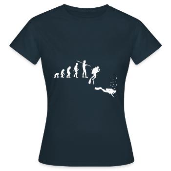 62 Plongée sous-marine Sous l’eau Hobby - T-shirt Femme - marine - Devant - AI Model Female 172 dark (172cm)