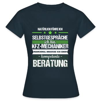 KFZ-Mechaniker Mechatroniker Automechaniker KFZ - Frauen T-Shirt - Navy - Vorne - AI Model Female 172 dark (172cm)