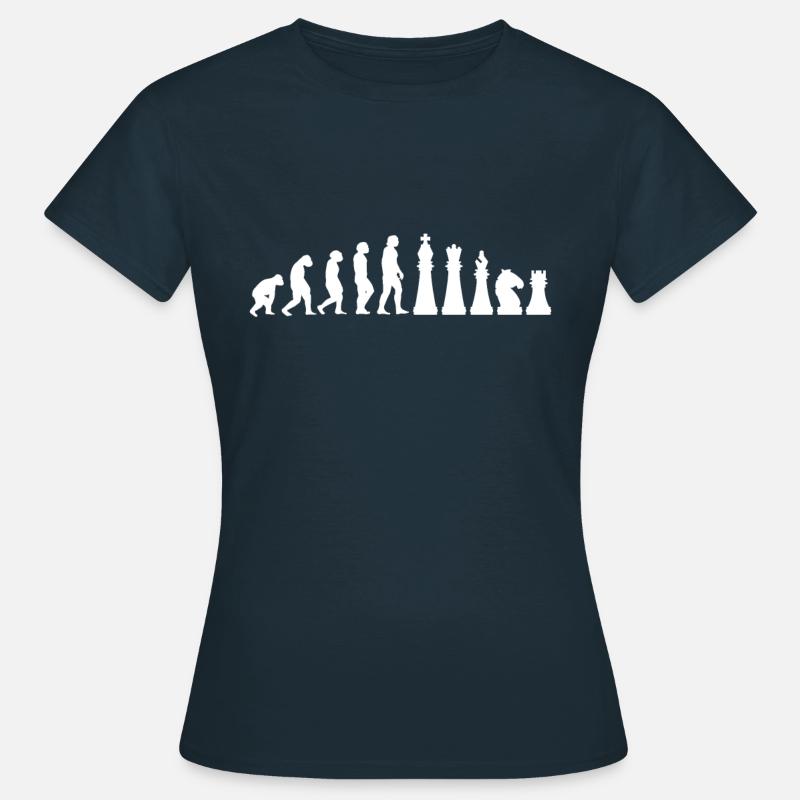 Échecs cadeau évolution du joueur d'échecs échec et mat - T-shirt Femme - marine