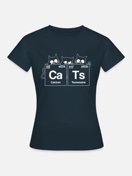 Amant de chat drôle chimiste biologiste chat - T-shirt Femme - marine