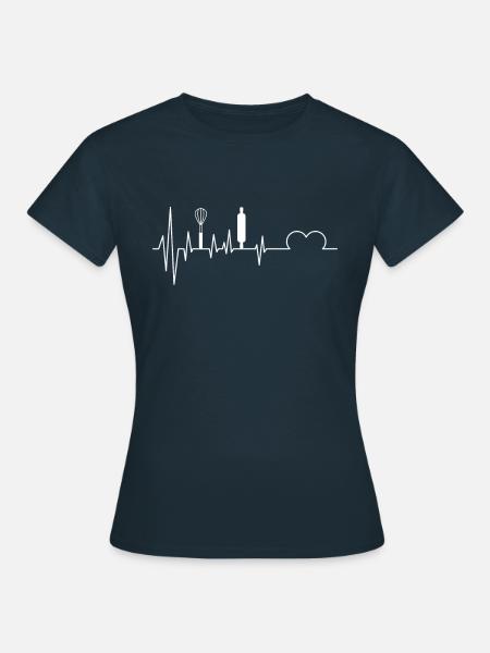Bäckerin Evolution Backen Bäcker Kuchen Cupcake Ge - Frauen T-Shirt - Navy