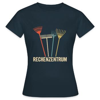 Gärtner Rechenzentrum Gartenarbeit Schrebergarten - Frauen T-Shirt - Navy - Vorne - AI Model Female 172 dark (172cm)