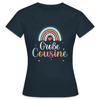 Große Cousine Nachwuchs Familie Verwandtschaft - Frauen T-Shirt - Navy - Vorne - AI Model Female 172 dark (172cm)