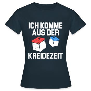 Ich Komme Aus Der Kreidezeit Snooker Pool Billard - Frauen T-Shirt - Navy - Vorne - AI Model Female 172 dark (172cm)