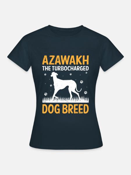 Azawakh Dog Proprietario Arabian Greyhound Tuareg Sloughi - Maglietta da donna - navy
